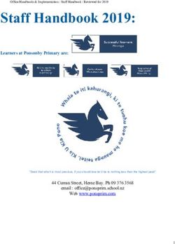 Staff Handbook 2019: Ponsonby Primary School