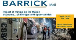 Mali Impact of mining on the Malian economy challenges and opportunities - PDAC virtual presentation