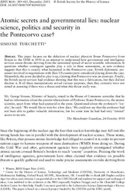 Atomic secrets and governmental lies : nuclear science, politics and security in the Pontecorvo case#