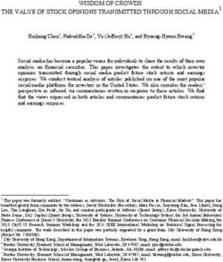 WISDOM OF CROWDS: THE VALUE OF STOCK OPINIONS TRANSMITTED THROUGH SOCIAL MEDIA