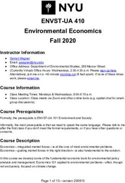 ENVST-UA 410 Environmental Economics Fall 2020 - Gernot ...