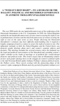 A "WOMAN'S BEST RIGHT"-TO A HUSBAND OR THE BALLOT?: POLITICAL AND HOUSEHOLD GOVERNANCE IN ANTHONY TROLLOPE'S PALLISER NOVELS