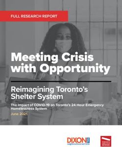 Meeting Crisis with Opportunity - Reimagining Toronto's Shelter System - FULL RESEARCH REPORT