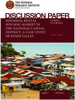 INFORMAL RENTAL HOUSING MARKET IN THE NATIONAL CAPITAL DISTRICT: A CASE STUDY OF ENSISI VALLEY - June 2020