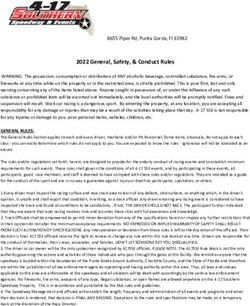 2022 General, Safety, & Conduct Rules - 417 Southern Speedway