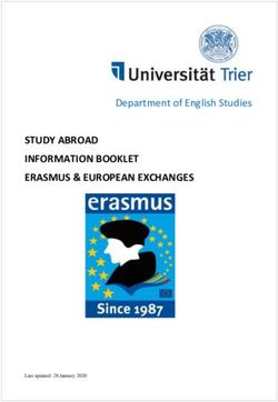 STUDY ABROAD INFORMATION BOOKLET ERASMUS & EUROPEAN EXCHANGES - Department of English Studies - Uni Trier