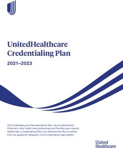 UNITEDHEALTHCARE CREDENTIALING PLAN 2021-2023