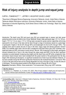 Risk of injury analysis in depth jump and squat jump