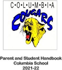 Parent and Student Handbook Columbia School 2021-22