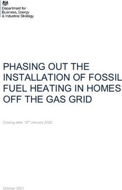 PHASING OUT THE INSTALLATION OF FOSSIL FUEL HEATING IN HOMES OFF THE GAS GRID - Closing date: 12th January 2022 - October 2021