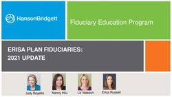ERISA PLAN FIDUCIARIES: 2021 UPDATE - Fiduciary Education Program - Erica Russell - Hanson Bridgett LLP