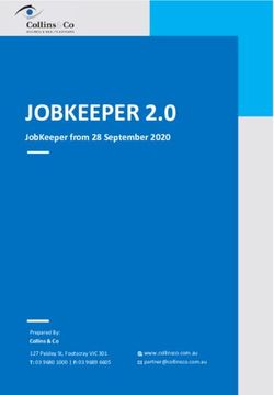 JOBKEEPER 2.0 JobKeeper from 28 September 2020 - Prepared By: Collins & Co