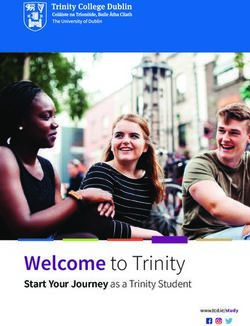 Welcome to Trinity Start Your Journey as a Trinity Student - www.tcd.ie/study - Trinity College Dublin