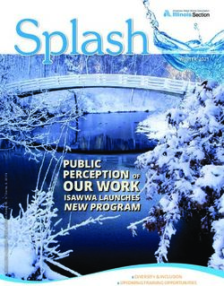 Plash WINTER 2021 - DIVERSITY & INCLUSION UPCOMING TRAINING OPPORTUNITIES - Illinois Section AWWA