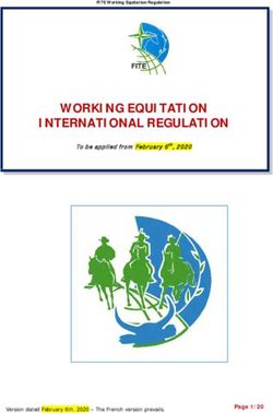 WORKING EQUITATION INTERNATIONAL REGULATION - To be applied from February 6th, 2020