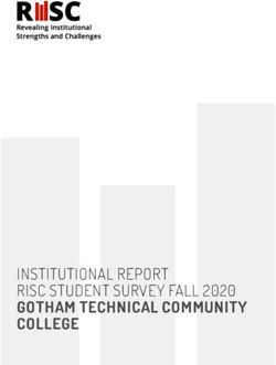 INSTITUTIONAL REPORT RISC STUDENT SURVEY FALL 2020 - GOTHAM TECHNICAL COMMUNITY COLLEGE - gotham ...