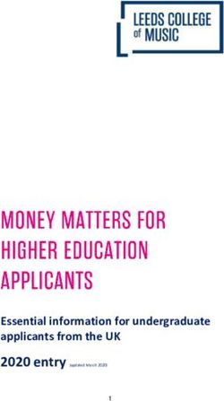 Essential information for undergraduate applicants from the UK - 2020 entry (updated March 2020)