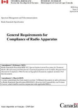 General Requirements for Compliance of Radio Apparatus