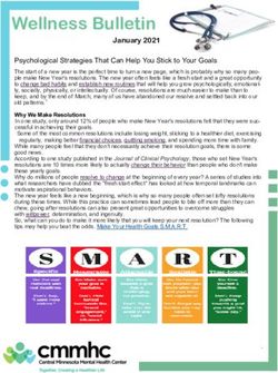 Wellness Bulletin January 2021 - Psychological Strategies That Can Help You Stick to Your Goals - Central Minnesota Mental ...
