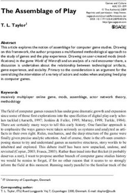 The Assemblage of Play - T. L. Taylor1