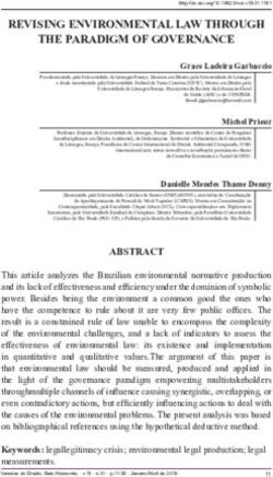 REVISING ENVIRONMENTAL LAW THROUGH THE PARADIGM OF GOVERNANCE