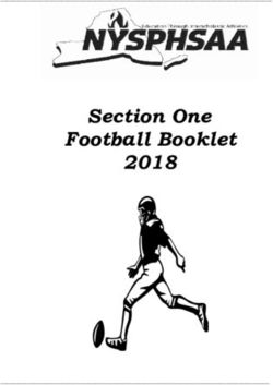 Section One Football Booklet 2018