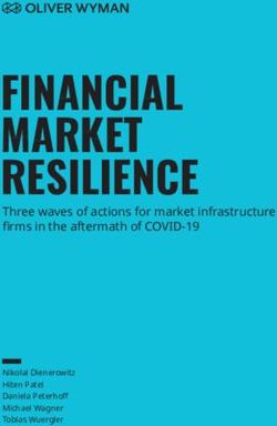 FINANCIAL MARKET RESILIENCE - Three waves of actions for market infrastructure firms in the aftermath of COVID-19