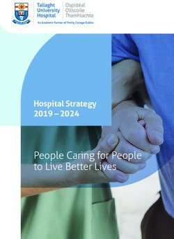 People Caring for People to Live Better Lives - Hospital Strategy 2019 2024 - Tallaght Hospital