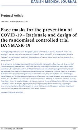 Face masks for the prevention of COVID-19 - Rationale and design of the randomised controlled trial - DANMASK-19 - Rationale and ...