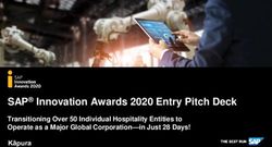 SAP Innovation Awards 2020 Entry Pitch Deck - Transitioning Over 50 Individual Hospitality Entities to Operate as a Major Global Corporation-in ...
