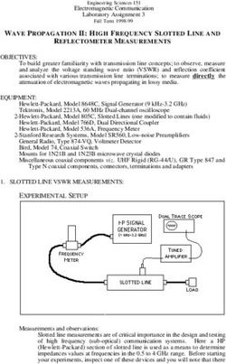 WAVE PROPAGATION II: HIGH FREQUENCY SLOTTED LINE AND REFLECTOMETER MEASUREMENTS
