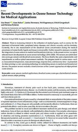Recent Developments in Ozone Sensor Technology for Medical Applications - MDPI