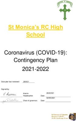 St Monica's RC High School - Coronavirus (COVID-19): Contingency Plan 2021-2022 - St ...