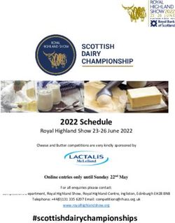 2022 Schedule Royal Highland Show 23-26 June 2022