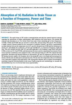 Absorption of 5G Radiation in Brain Tissue as a Function of Frequency, Power and Time