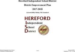 Hereford Independent School District District Improvement Plan 2017-2018 - Accountability Rating: Met Standard