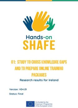 O1: Study to cross knowledge gaps and to prepare online training packages - Research results for Ireland - Hands-on SHAFE