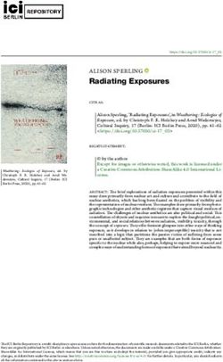 ALISON SPERLING Radiating Exposures - ICI Berlin Institute for Cultural Inquiry