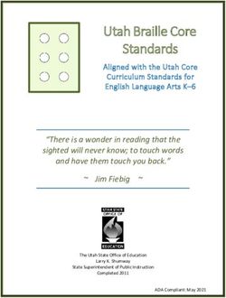 Utah Braille Core Standards
