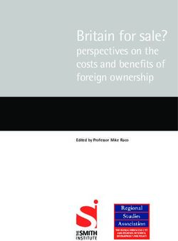 Britain for sale? perspectives on the costs and benefits of foreign ownership - Smith Institute