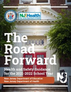 The Road Forward Health and Safety Guidance for the 2021-2022 School Year - New Jersey Department of Education New Jersey Department of Health ...