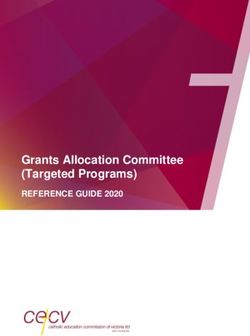 Grants Allocation Committee (Targeted Programs) - REFERENCE GUIDE 2020 - CECV