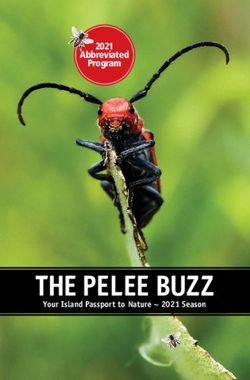 THE PELEE BUZZ - 2021 Abbreviated Program - Your Island Passport to Nature 2021 Season - Pelee Island Heritage Centre