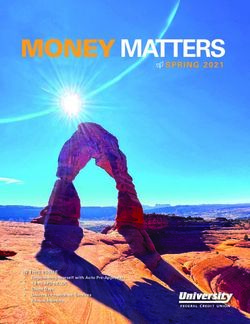 MONEY MATTERS SPRING 2021 - IN THIS ISSUE - University Federal Credit Union
