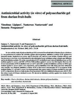 Antimicrobial activity (in vitro) of polysaccharide gel from durian fruit-hulls