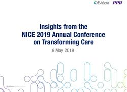Insights from the NICE 2019 Annual Conference on Transforming Care - 9 May 2019 - Evidera
