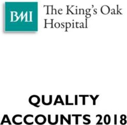 QUALITY ACCOUNTS 2018 - NHS