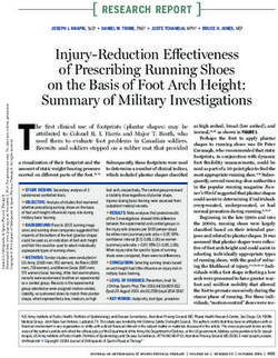 Injury-Reduction Effectiveness of Prescribing Running Shoes on the Basis of Foot Arch Height: Summary of Military Investigations