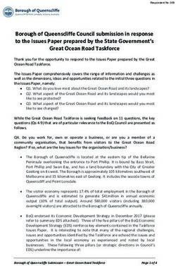 Borough of Queenscliffe Council submission in response to the Issues Paper prepared by the State Government's Great Ocean Road Taskforce - Planning