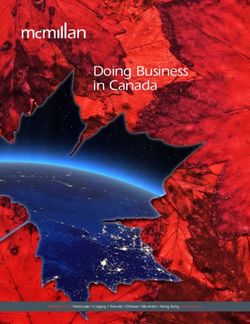 DOING BUSINESS IN CANADA - MCMILLAN LLP